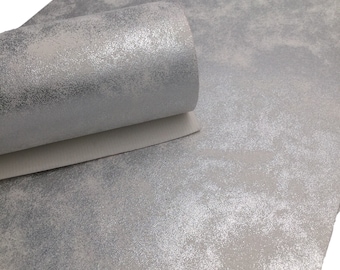 SILVER Oil Slick Faux Leather, PU Leather Sheets, Fabric Sheets, Leather for Earrings