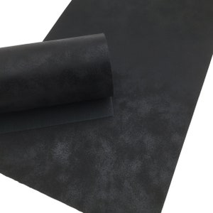 NAT Leathers,Dark Gray Soft Faux Vegan Leather PU {Peta Approved Vegan},1  yard (36 inch lengthx54 inch wide) cut by the yard, Synthetic Pleather 0.8