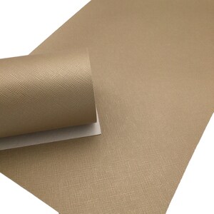 GOLD SAFFIANO Faux Leather Sheets, Saffiano Texture, Leather for Earrings, Fabric Sheet, Textured Leather