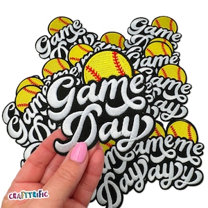 Softball Patch, Game Day Patch, Softball Mama Patch, Trucker Hat Patches, Embroidery Patch, Iron on Patch, Patch for Hat