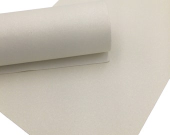 White Fine Glitter Canvas Sheet, Glitter Sheets, Faux Leather Sheets, Leather for Earrings, Hair Bow Material