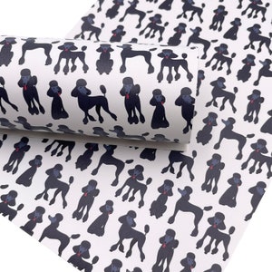 Poodle Custom Print Faux Leather Sheet