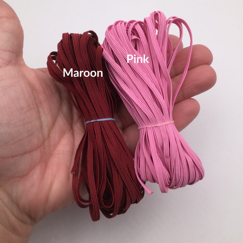Skinny Elastic Elastic Cord for Mask 10 YARDS 1/8 Inch Etsy Canada