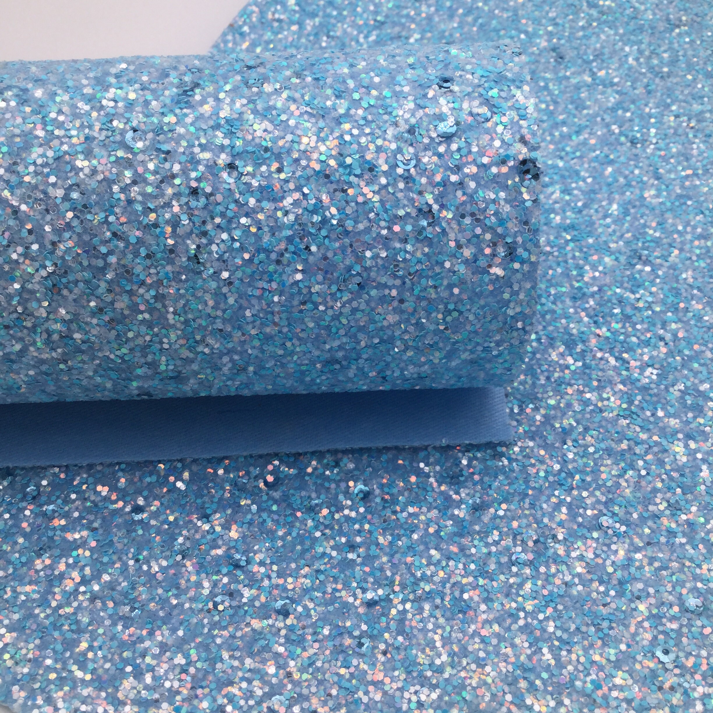 BABY BLUE SEQUIN Chunky Glitter Canvas Sheets Chunky Glitter Etsy