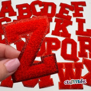 Red Varsity Letter Patch, 3" Inch Letter Patch, Chenille Letter Patch ...