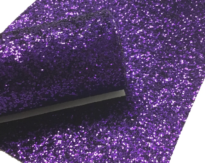 Purple Chunky Glitter Canvas Sheets, Chunky Glitter Fabric Sheet