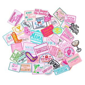 Trendy Mystery Patch Bundle, Iron on Patches, Patches Grab Bag, Trucker Hat Patches, Bulk Patches, Hat Bar Patches