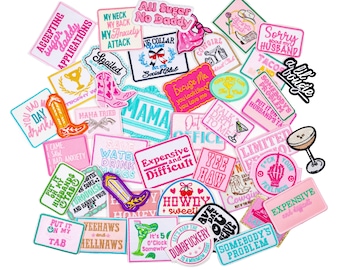 Iron on Bulk Patches for Trucker Hat Patches for Women Set of Patches for Hat Bar Patch   Bundle of Adult Patch Wholesale Bundle Mystery Bag