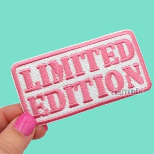 Pink Limited Edition Patch, Funny Patch, Trucker Hat Patches, DIY Patch, Girly Patch, Embroidery Patch, Iron on Patch