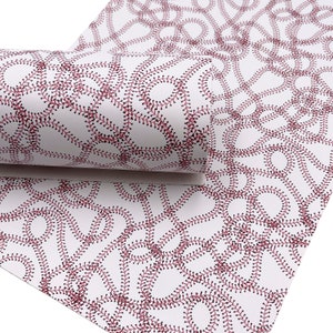 Baseball Stitches Custom Print Faux Leather Sheet