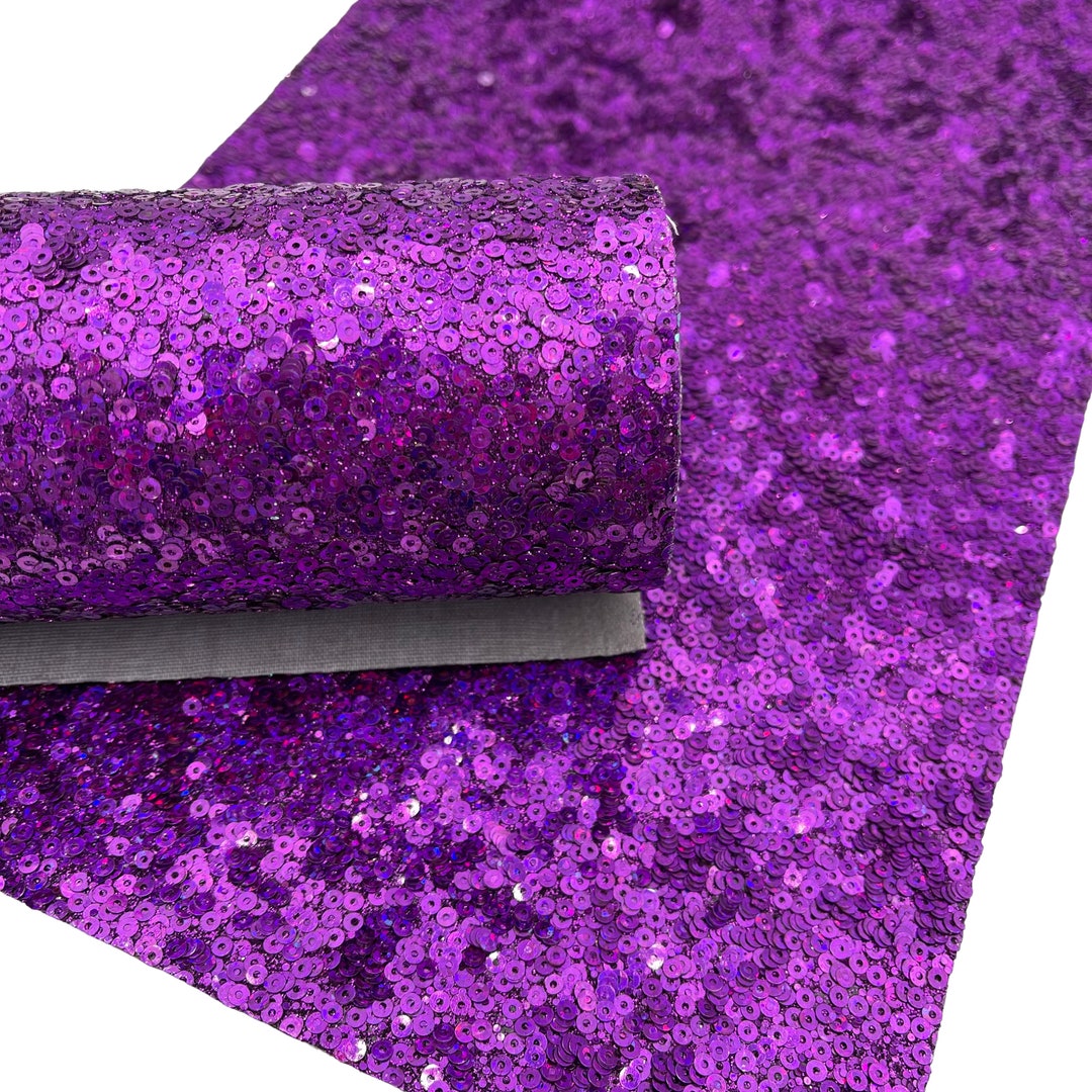 Indigo Purple Sequin Chunky Glitter Canvas Sheets, Chunky Glitter