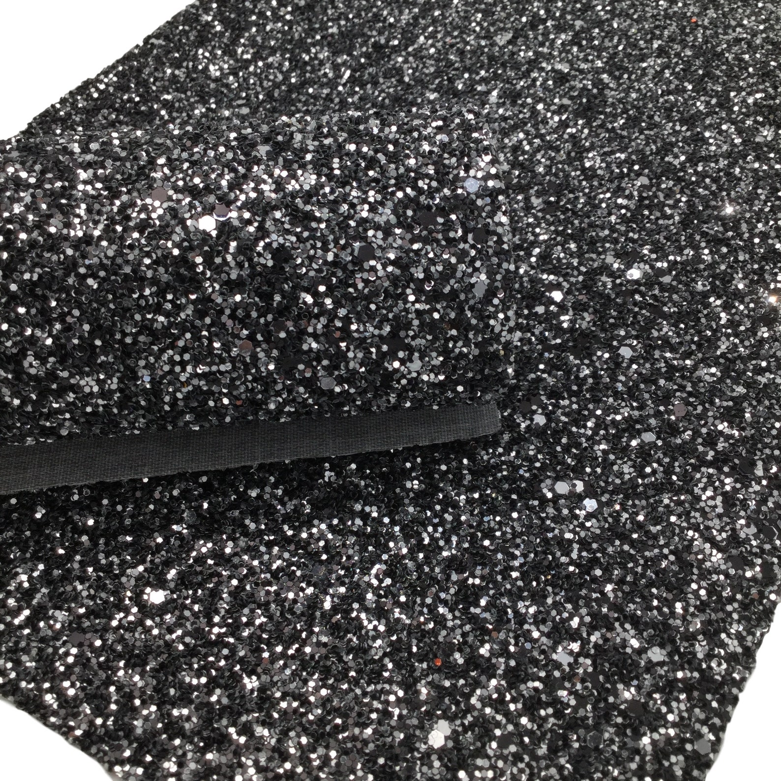 BLACK DIAMOND Chunky Glitter Canvas Sheets Glitter Fabric Etsy