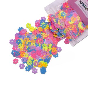 Neon Dog Paw Shape Glitter, Solvent Resistant, Polyester Glitter, Glitter For Tumblers, Cosmetic Grade Glitter, Glitter For Resin