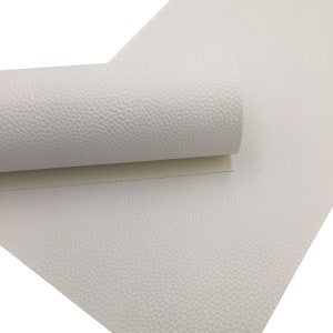 White Matte Faux Leather Sheets, 7.5x13 inch, DIY Earring Material