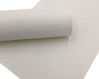 White Matte Faux Leather Sheets, 7.5x13 inch, DIY Earring Material
