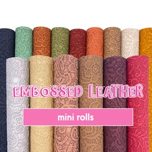 Floral Lace Embossed Faux Leather Rolls