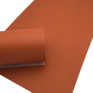 CINNAMON STICK SAFFIANO Faux Leather Sheets, Saffiano Texture, Leather for Earrings, Fabric Sheet, Textured Leather