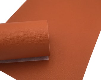 CINNAMON STICK SAFFIANO Faux Leather Sheets, Saffiano Texture, Leather for Earrings, Fabric Sheet, Textured Leather