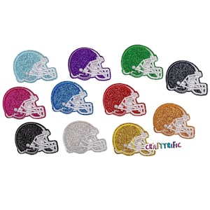 Football Helmet Patch, Glitter Helmet Patch, Football Mom, Game Day Patch, Trucker Hat Patch, Embroidery Patch, Iron on Custom Design Patch