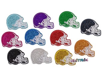 Football Helmet Patch, Glitter Helmet Patch, Football Mom, Game Day Patch, Trucker Hat Patch, Embroidery Patch, Iron on Custom Design Patch