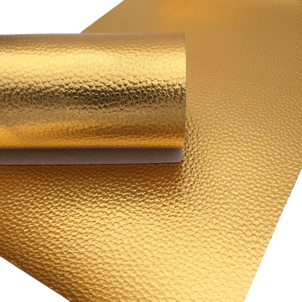 RICH GOLD METALLIC Faux Leather Sheet, Pu Leather, Leather for Earrings - 0081