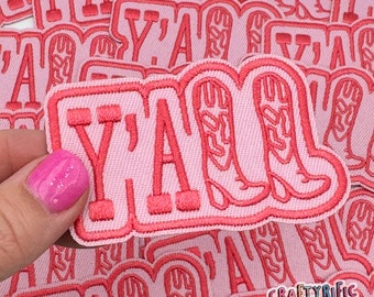 Yall Patch, Western Patch,  Rodeo Patch, Cowgirl Patch, Trucker Hat Patches, Embroidery Patch, Iron on Patch