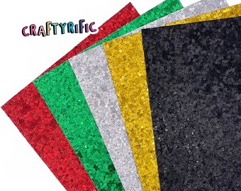 Sequin Chunky Glitter Canvas Sheets, Chunky Glitter, Glitter Canvas Sheet, Canvas Fabric for Bows