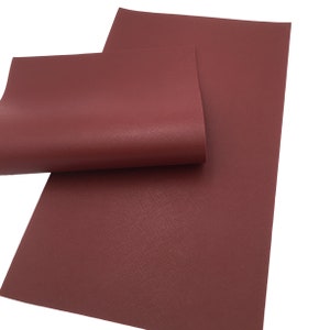 MAROON SAFFIANO Faux Leather Sheets, Saffiano Texture, Leather for Earrings, Fabric Sheet, Textured Leather