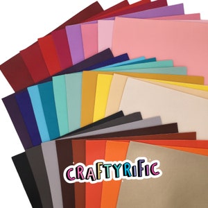 Faux Leather Sheets for Crafts, 16PCS/Set Leather Fabric 8.3 x 12(21cm x  30cm) A4 Synthetic Leather Fabric Sheets for Leather Crafts Leather