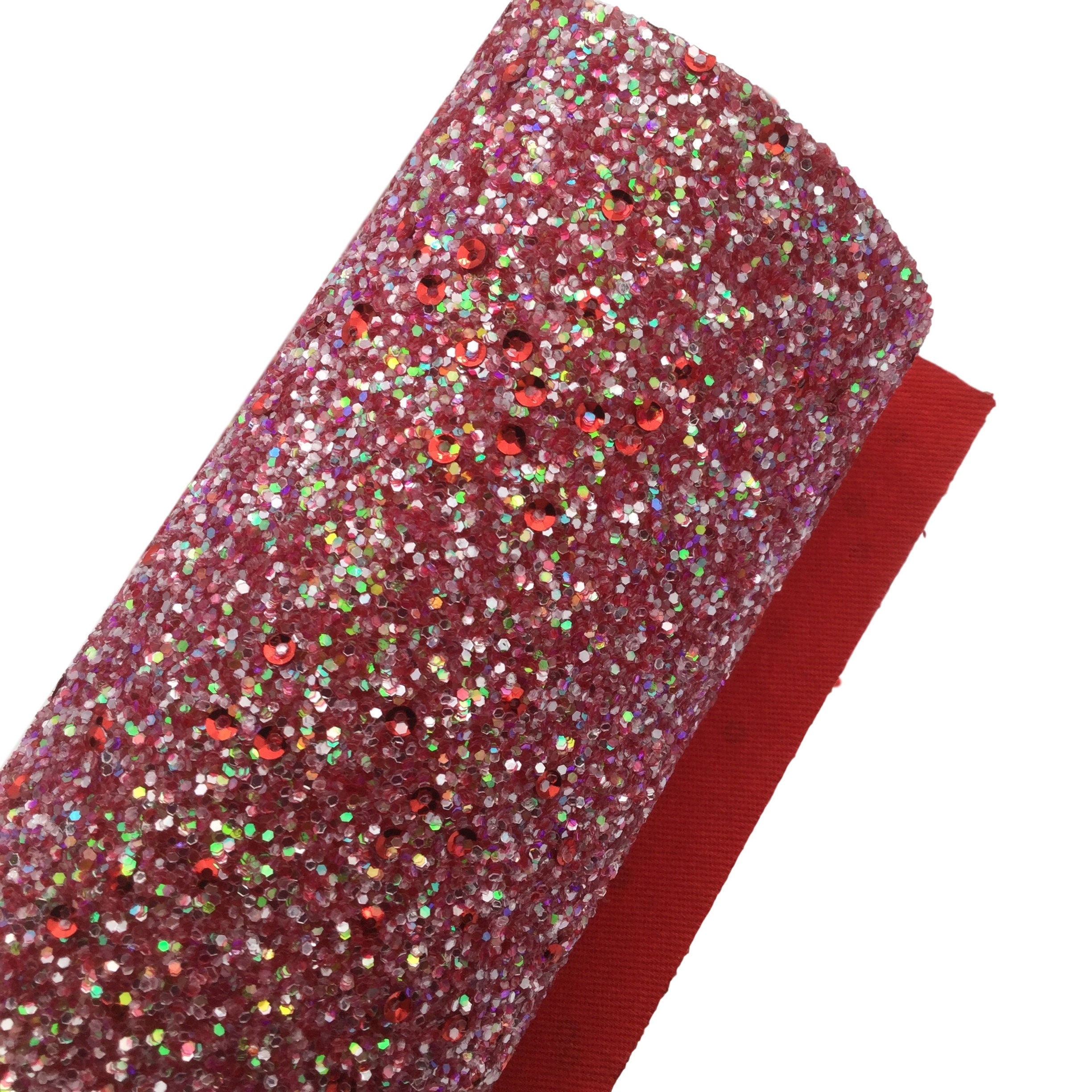 CHERRY BOMB RED Sequin Chunky Glitter Canvas Sheets Glitter Etsy