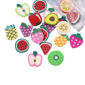 XL Fruit Clay Slices, Polymer Clay Slices, Fake Sprinkles, Jimmies, Clay Slices for Nails, Resin Crafts and Slime
