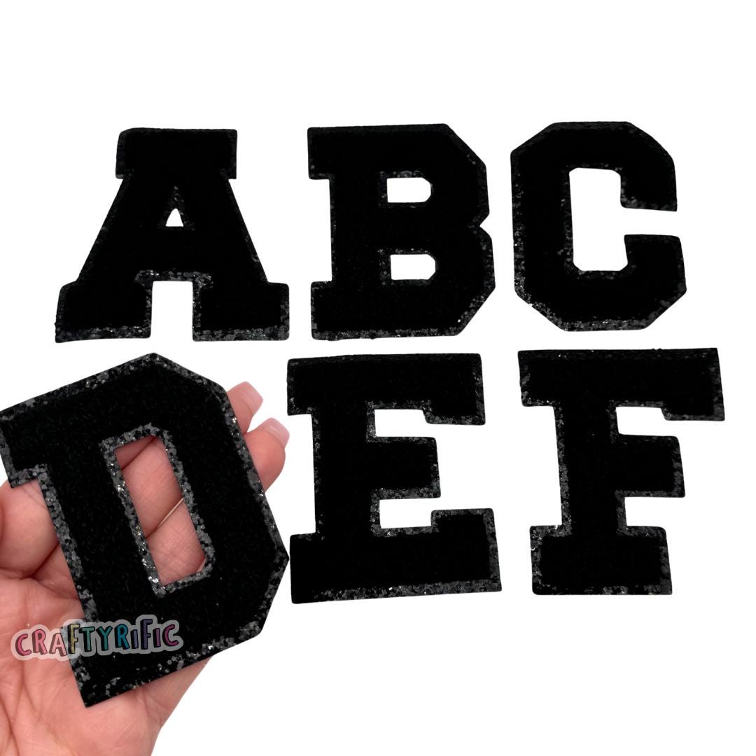 Black Varsity Letter Patch, 3
