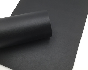 Black Smooth Faux Leather Sheets, Faux Leather Sheets, Leather for Earrings, Hair Bow Material, Craft Supplies