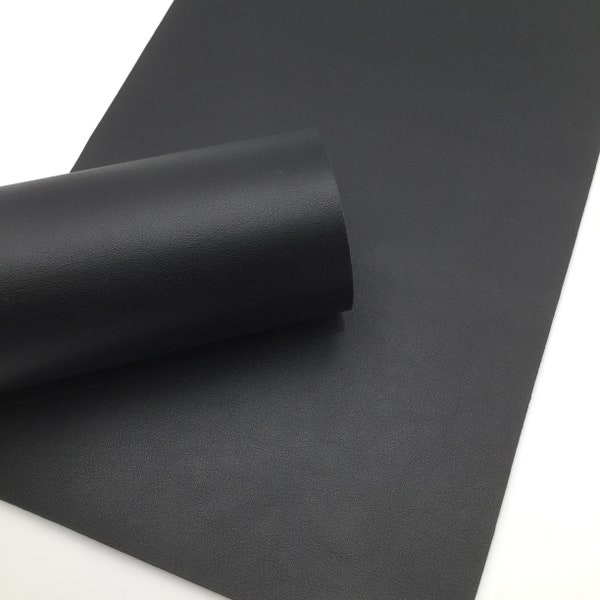 Black Smooth Faux Leather Sheets, Faux Leather Sheets, Leather for Earrings, Hair Bow Material, Craft Supplies