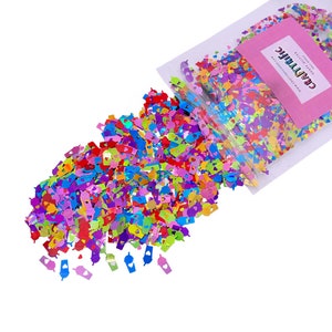 Multi Color Coffee Cup Shape Glitter, Solvent Resistant, Polyester Glitter, Glitter For Tumblers, Cosmetic Grade Glitter, Glitter For Resin