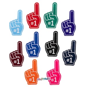 Foam Finger Patch, Game Day Patch, #1 Team Patch, Hat Patches, Game Day Patch Patch, Trendy Patch, Embroidery Patch, Iron on Patch