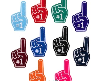 Foam Finger Patch, Game Day Patch, #1 Team Patch, Hat Patches, Game Day Patch Patch, Trendy Patch, Embroidery Patch, Iron on Patch