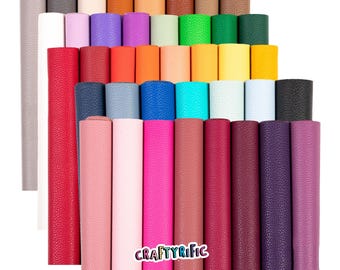 Pebble Faux Leather Mini Roll 12x26&quot; Inch, Continuous Large Faux Leather Fabric Cut