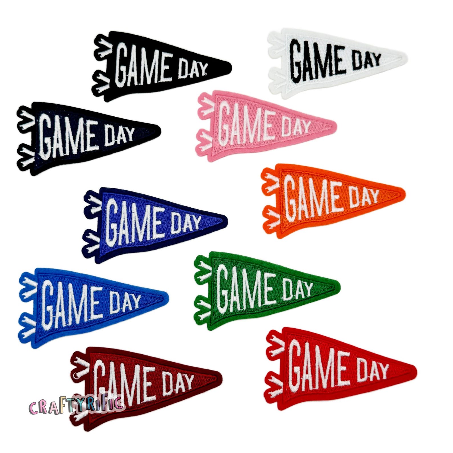 Day Patch Game Day Pennant Patch, Red Pennant Patch, Hat Patch, Football Patch ...