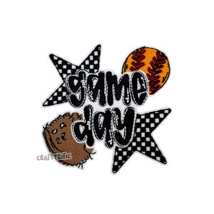 Softball Game Day Patch, Softball Patch, Trucker Hat Patches, Preppy Patch, Sport Patch, Embroidery Patch, Iron on Patch