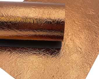 Bronze Metallic Textured Faux Leather Sheet