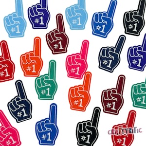 Foam Finger Patch, Game Day Patch, #1 Team Patch, Hat Patches, Game Day Patch Patch, Trendy Patch, Embroidery Patch, Iron on Patch