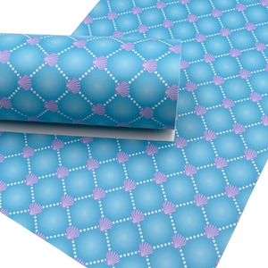 Seashells Custom Print Faux Leather Sheet