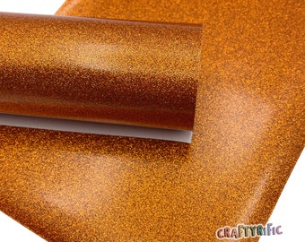 Orange Glitter Vinyl With Canvas Back For Embroidery, Glitter Sheets, Embroidery Glitter, Hair Bow Material