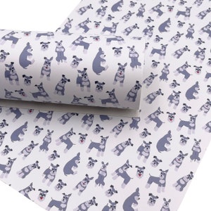 Schnauzer Custom Print Faux Leather Sheet