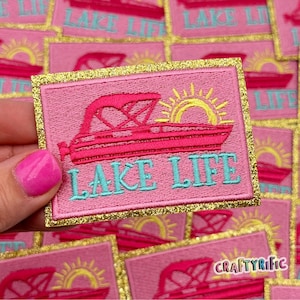 Lake Life Patch, Hat Patch, Summer Patch, Snarky Patch, Funny Patch, Trucker Hat Patch, DIY Patch, Girly Patch, Iron On Patch