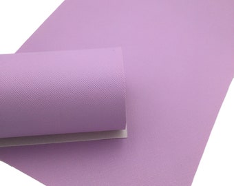 LIGHT PURPLE SAFFIANO Faux Leather Sheets, Saffiano Texture, Leather for Earrings, Fabric Sheet, Textured Leather