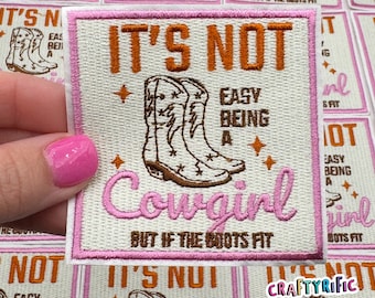 Cowgirl Boots Patch, Western Patch,  Rodeo Patch, Cowgirl Patch, Trucker Hat Patches, Embroidery Patch, Iron on Patch