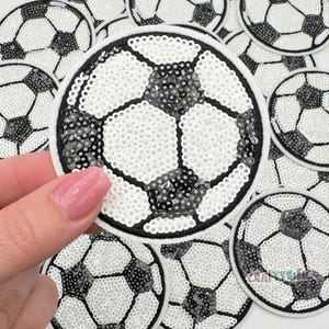 Soccer Sequin Patch, Baseball Patch, Hat Patch, Game Day Patch, Trucker Hat Patch, Embroidery Iron On Patch