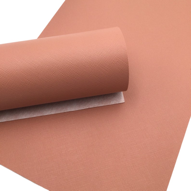 DUSTY ROSE SAFFIANO Faux Leather Sheets, Saffiano Texture, Leather for Earrings, Fabric Sheet, Textured Leather - 0244 image 1